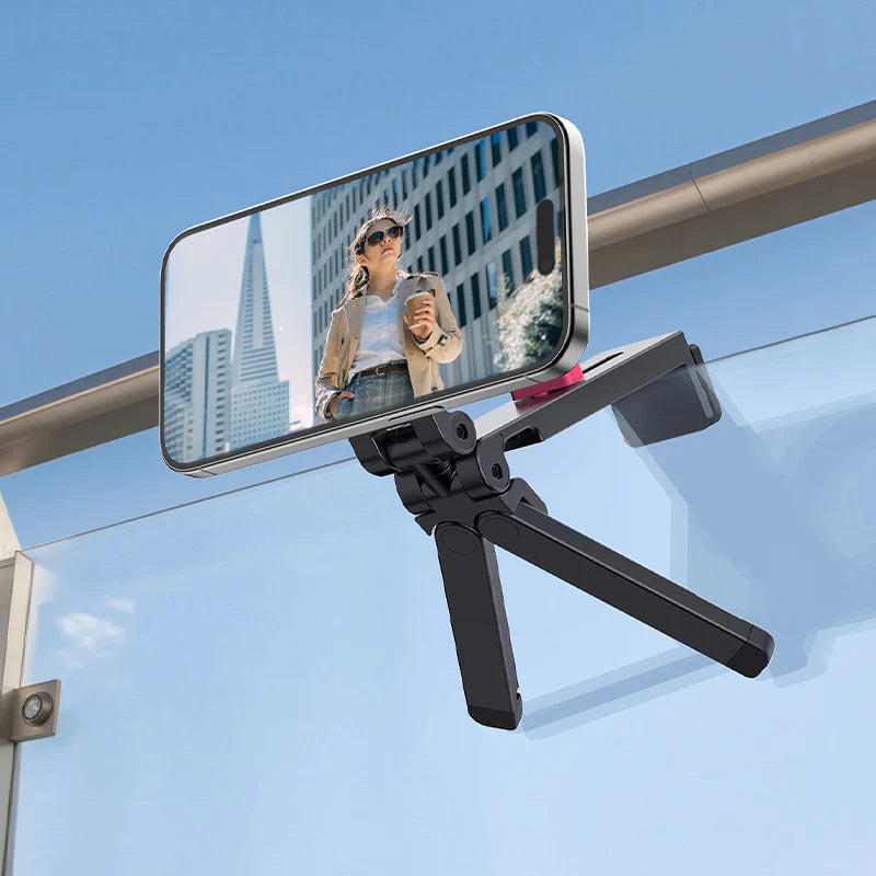 Ulanzi MA88 MagSafe対応 マグネット式ポータブル トラベルデスククリップ＆乗り物用スマホホルダー