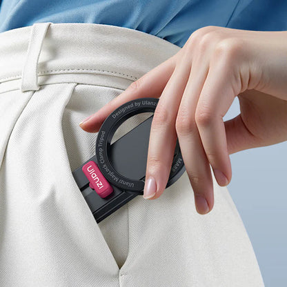 Ulanzi MA88 MagSafe対応 マグネット式ポータブル トラベルデスククリップ＆乗り物用スマホホルダー