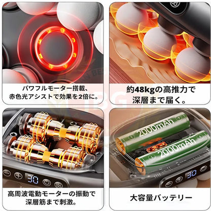 リラクシア™(RELAXIA™)プレミアム振動マッサージガン