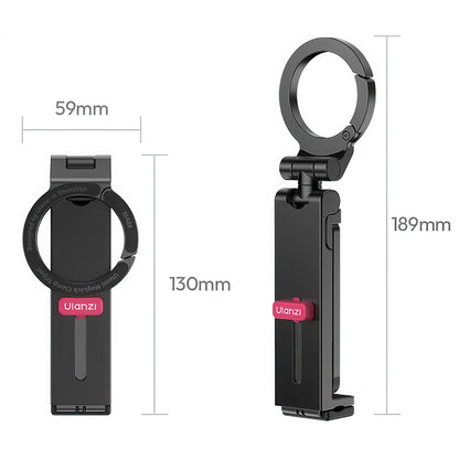 Ulanzi MA88 MagSafe対応 マグネット式ポータブル トラベルデスククリップ＆乗り物用スマホホルダー