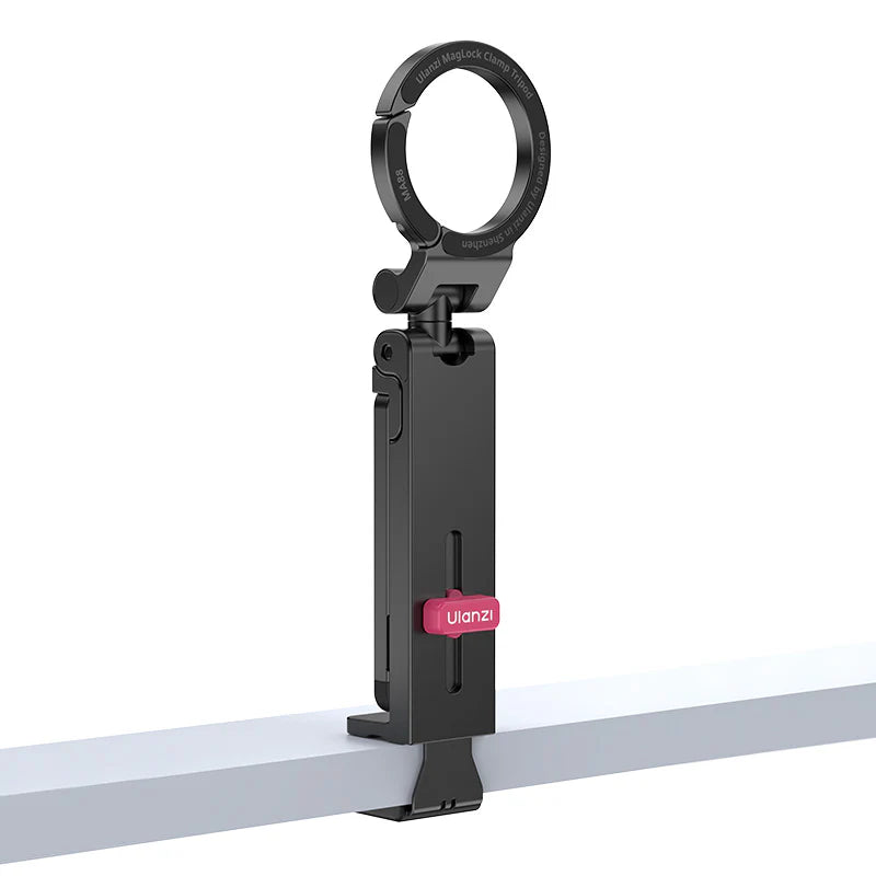 Ulanzi MA88 MagSafe対応 マグネット式ポータブル トラベルデスククリップ＆乗り物用スマホホルダー